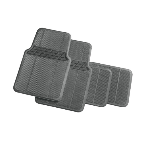 Grey All Weather Rubber Car Mat Set - 4 Piece