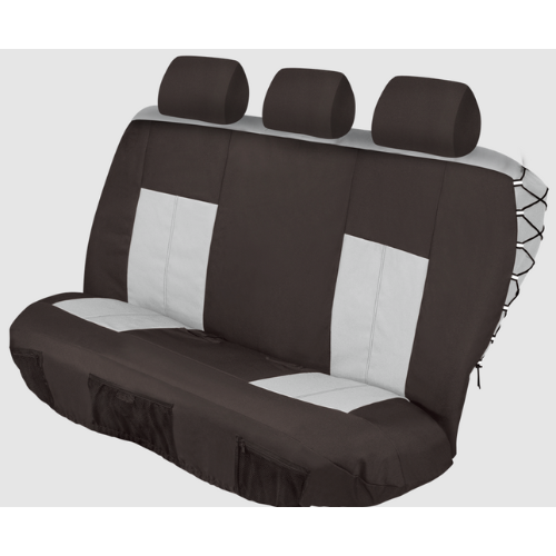 Black/Grey Safari 5 Piece Rear Seat Cover Set