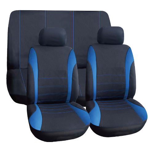 Black/Blue Elegant 6 Piece Seat Cover Set