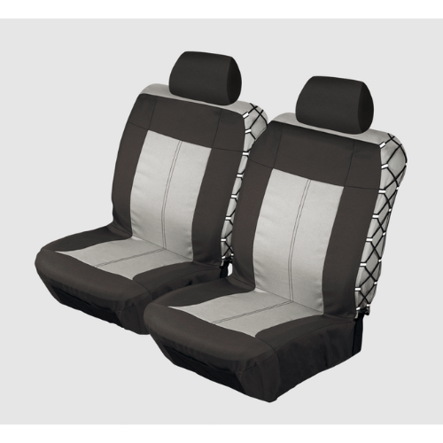 Black/Grey Safari 4 Piece Front Seat Cover Set