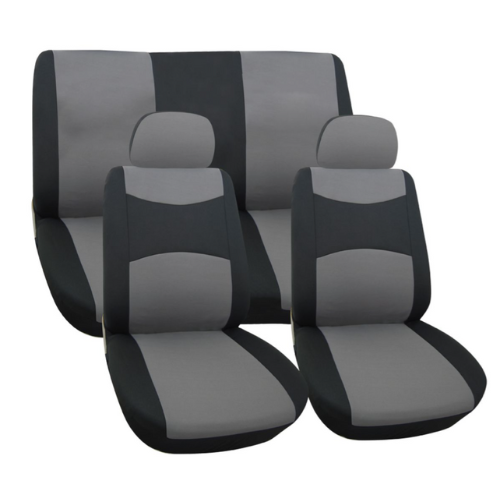 Black/Grey Trendy 6 Piece Seat Cover Set