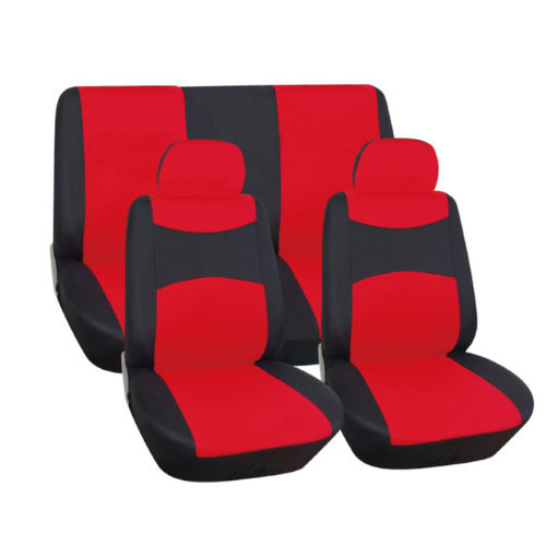 Black/Red Trendy 6 Piece Seat Cover Set