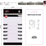 PLUG IN FUSE - MINI ASSORTED 5A - 30A - 8 PIECE