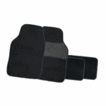 Black Carpet Mat Set with PVC Backing - 4 Piece