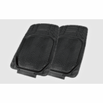 Black Heavy Duty Front Rubber Car Mat Set - 2 Piece